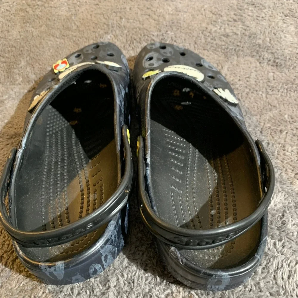Crocs Nightmare Before Christmas Jack Skellington Clogs Mens‎ 13 Black Jibbitz